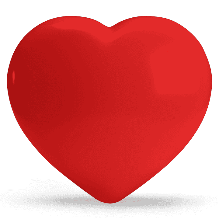 Rood hartje SinneHart: de kleur van het leven en ambitie, verbonden met het 1e chakra voor een stevige basis en bestaansrecht.
