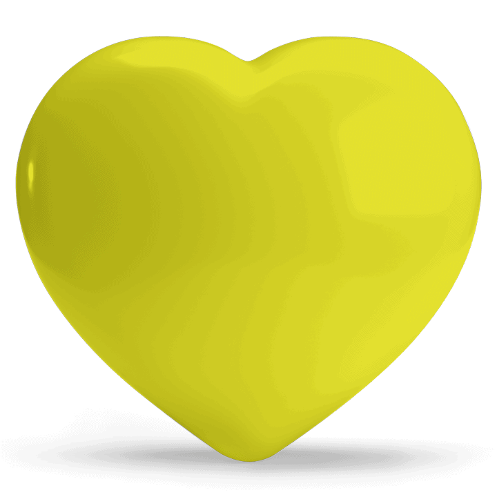 Geel hartje SinneHart: symbool voor identiteit, helderheid en de kracht van het 3e chakra om te weten wat je wilt.