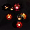 Lotus Display brons + 7 Chakra Sfeerlichten Goudrand