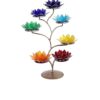 Lotus Display brons + 7 Chakra Sfeerlichten Goudrand