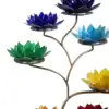 Lotus Display brons + 7 Chakra Sfeerlichten Goudrand