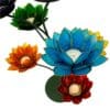 Lotus Display groen + 7 Chakra Sfeerlichten Zilverrand